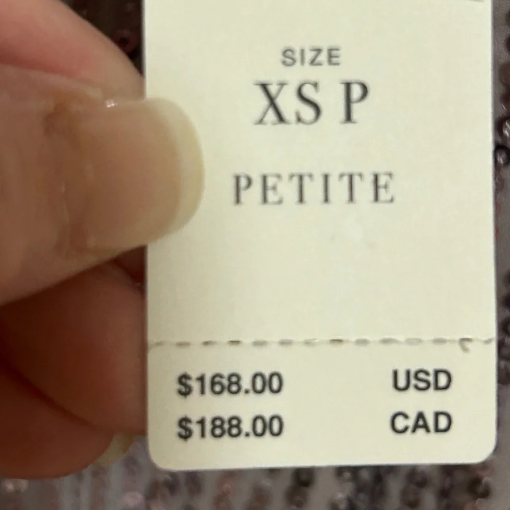 NWT! Women's Anthropologie Maeve Bettina Tiered Sequin Shirt Dres XSP - Picture 8 of 13